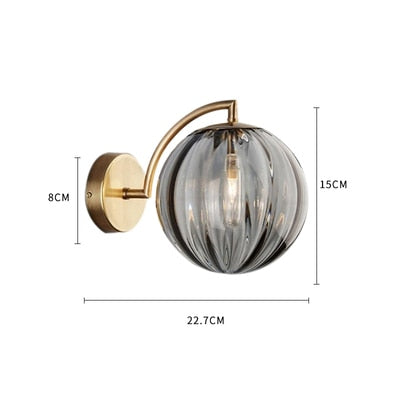 SkandiShop Modern Led Wall Lamp Nordic Glass Ball